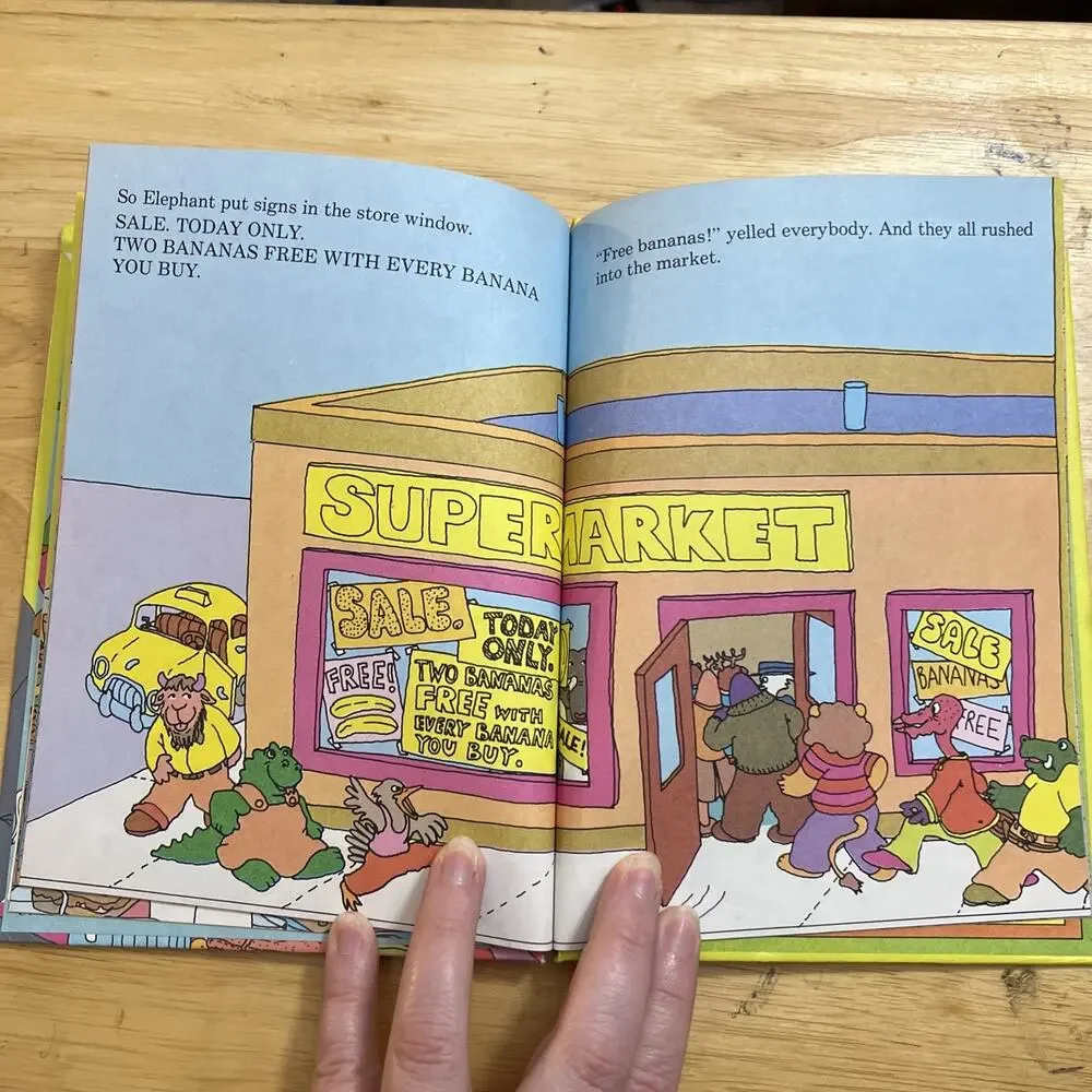 Sweet Pickles Elephant Eats the Profits Jacquelyn Reinach Hardcover Vintage 1977